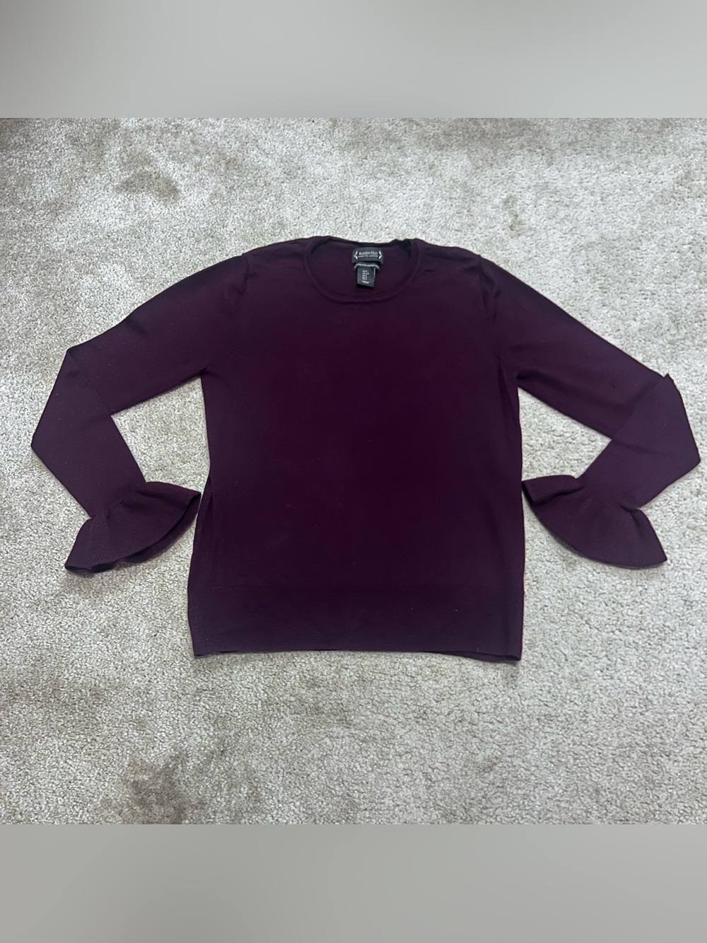 Nanette Lepore Merino Crew Sweater in Plum